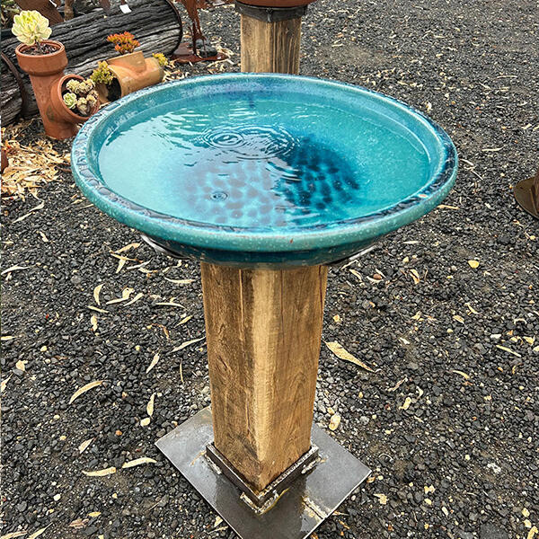 Corten steel bird baths and water features Geelong The Creek Gallery
