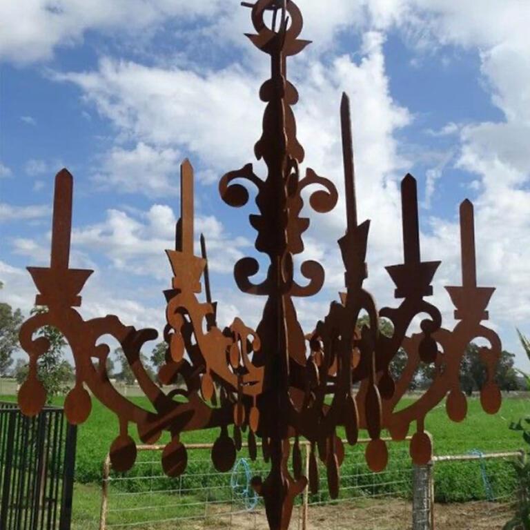 Rustic outdoor metal garden art Geelong The Creek Gallery & Garden