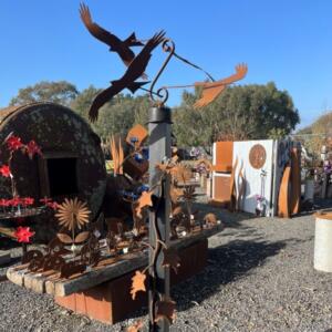 Wind Spinner On Post And Stand