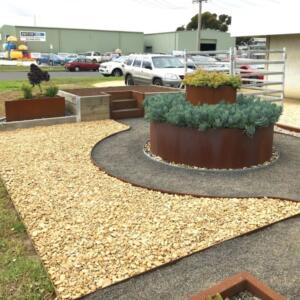 Corten Rolled Garden edge system