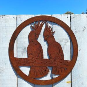 2 Cockatoo Round Wall Art