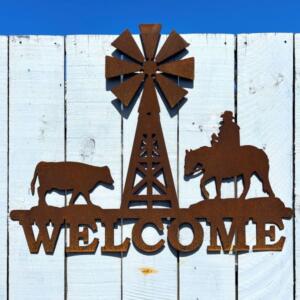 Windmill Welcome Sign