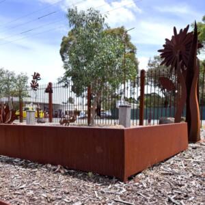 Tall Folded Corten Garden Edging System